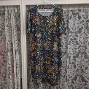 Multi-colored Knee-length Dress | LuLaRoe Julia